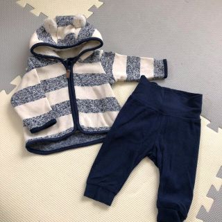 エイチアンドエム(H&M)のH&M ❤パーカー フード耳 セットアップ 2~4M(ジャケット/コート)