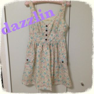 ダズリン(dazzlin)の花柄レースタンクワンピ🌺美品(ミニワンピース)