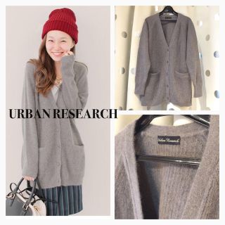 アーバンリサーチ(URBAN RESEARCH)のURアンゴラ片畦カーディガン(カーディガン)