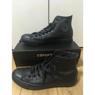 コンバース(CONVERSE)のコンバース　レザー　ハイカット　スニーカー　27.5cm 箱付き(スニーカー)