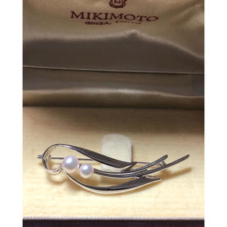 ミキモト(MIKIMOTO)のミキモト　本真珠　ブローチ　シルバー(ブローチ/コサージュ)