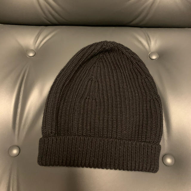 再×14入荷 新品 L マルジェラ 18aw ライン入り ニット キャップ 黒