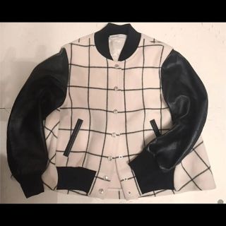 サカイラック(sacai luck)のsacai luck チェック柄モノトーン ブルゾン スタジャン(ブルゾン)