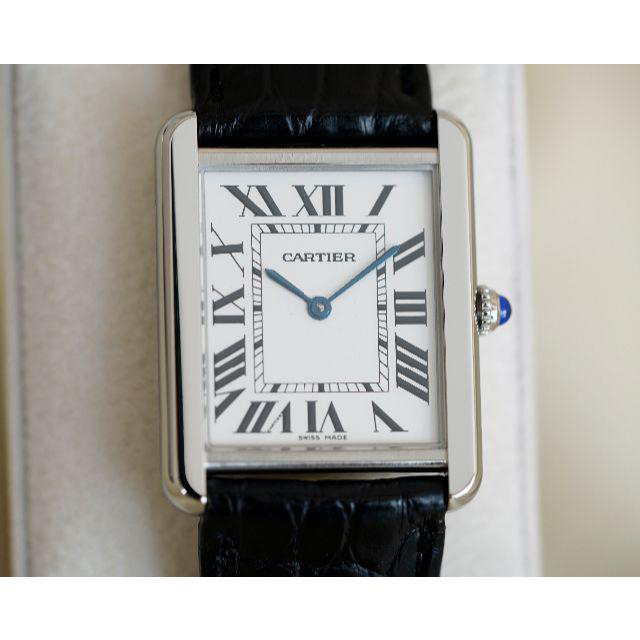 美品 カルティエ タンク ソロ シルバー ローマン LM Cartier