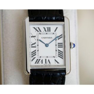 カルティエ(Cartier)の美品 カルティエ タンク ソロ シルバー ローマン LM Cartier(腕時計(アナログ))