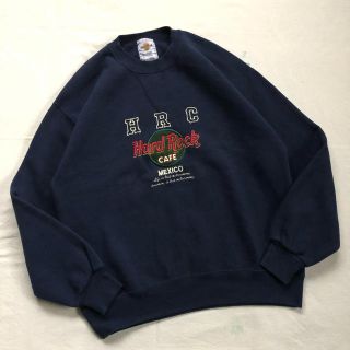 アートヴィンテージ(ART VINTAGE)の90s ハードロックカフェ Mexico ビッグサイズ 刺繍スウェット 海外古着(スウェット)