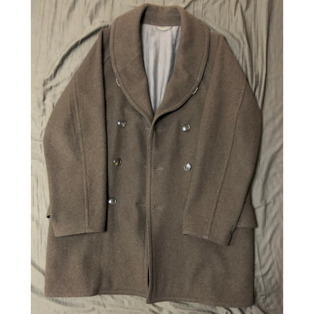 comoli 16aw ヤクメルトン ショールカラーコート ブラウン 2 | yoshi