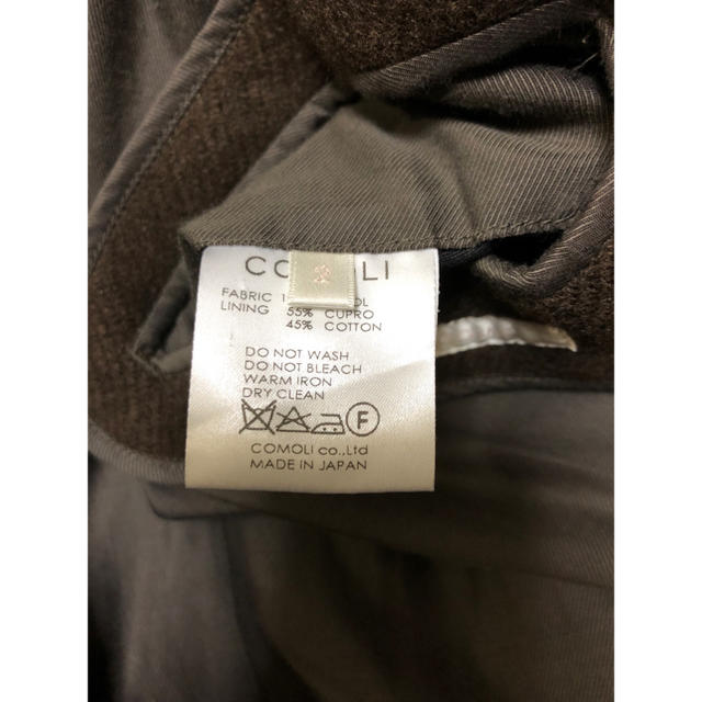 COMOLI(コモリ)のcomoli 16aw ヤクメルトン ショールカラーコート ブラウン 2 メンズのジャケット/アウター(その他)の商品写真