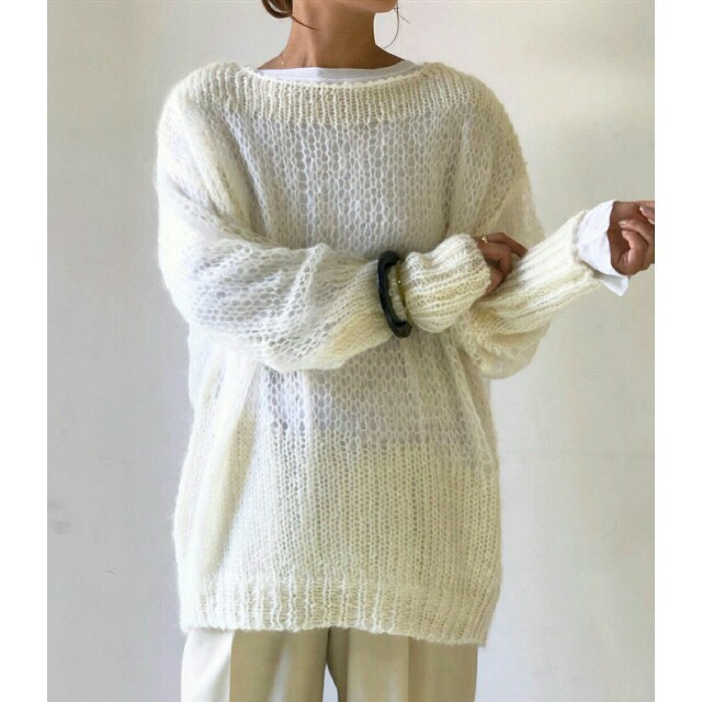 TODAYFUL - 【新品未使用】'19完売TODAYFULモヘアローゲージニット白