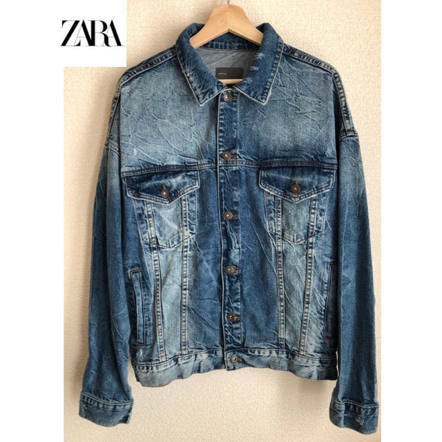 ZARA(ザラ)のZARA オーバーサイズ ビッグシルエットデニムジャケット Gジャン メンズのジャケット/アウター(Gジャン/デニムジャケット)の商品写真