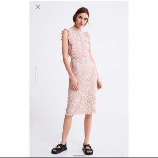 ザラ(ZARA)の新品未使用　ZARA レースワンピース(ロングワンピース/マキシワンピース)