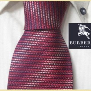 バーバリー(BURBERRY)の美品★バーバリーロンドン★【気品あふれるストライプ】高級ネクタイ★(ネクタイ)