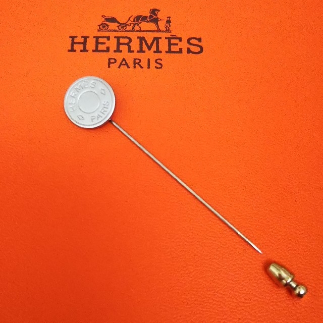 エルメス HERMES セリエ シルバー ピン ブローチ ユニセックス 美品 1