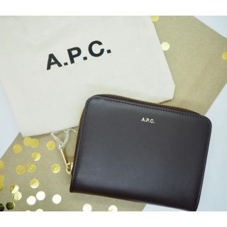 アーペーセー(A.P.C)のアーペーセー(APC) 二つ折り財布　Emmanuelle ダークブラウン(財布)