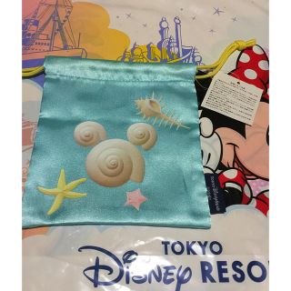 ディズニー(Disney)の【1】 東京ディズニーシー限定販売 きんちゃく 巾着 新品未使用 オープニング(キャラクターグッズ)