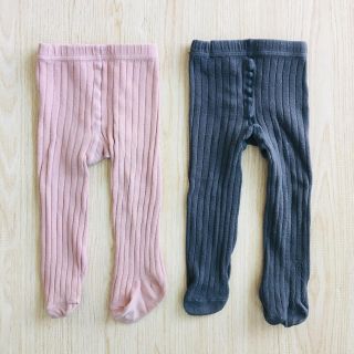 ザラキッズ(ZARA KIDS)のZarababy リブ タイツ 6/12m 2点セット(靴下/タイツ)