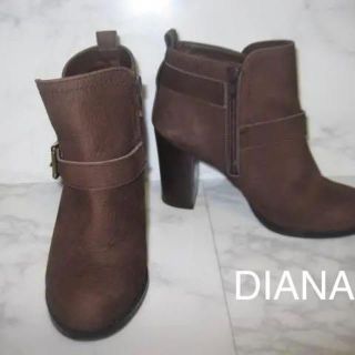 ダイアナ(DIANA)のDIANA バックスキンブラウンブーティ　２回使用品　２３(ブーティ)