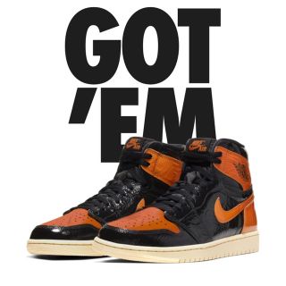 ナイキ(NIKE)のnike airjordan1 orange エアジョーダン1 オレンジ(スニーカー)