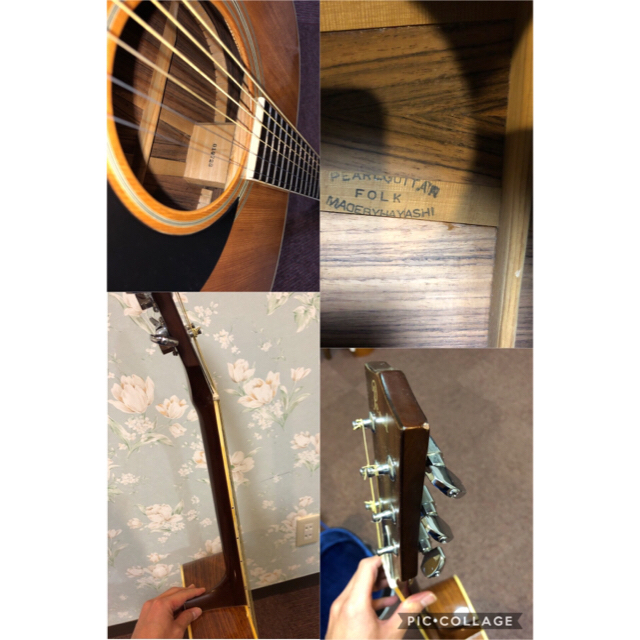 pearl(パール)のけんた様専用　pearl(パール) アコースティックギター　ビンテージ ギター 楽器のギター(アコースティックギター)の商品写真