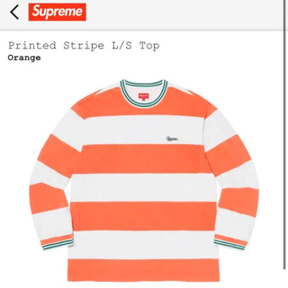 シュプリーム(Supreme)の国内XL Supreme Printed Stripe L/S Top ボーダー(Tシャツ/カットソー(七分/長袖))