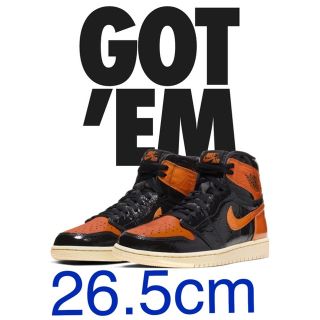 ナイキ(NIKE)のNIKE AIR JORDAN1 シャタバ　BLACK ORANGE(スニーカー)