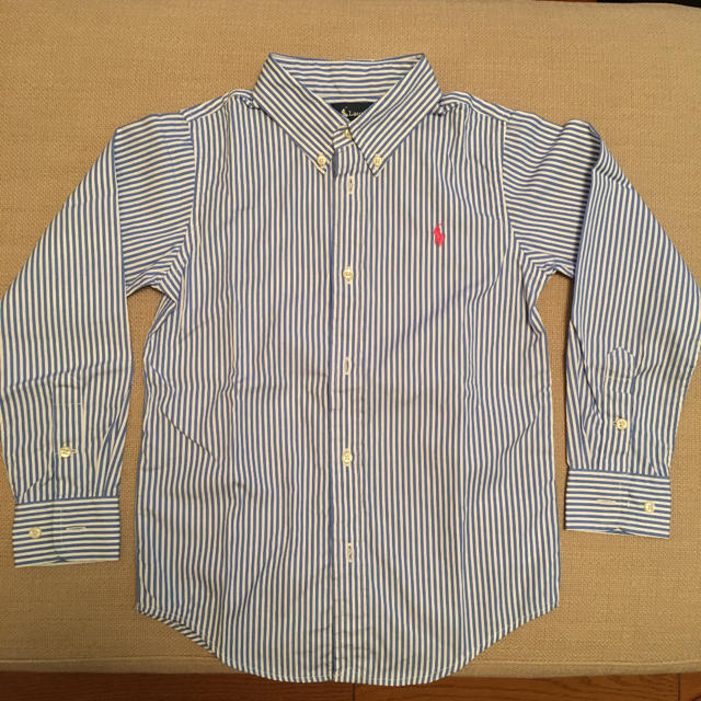 Ralph Lauren(ラルフローレン)のラルフローレン キッズ ストライプ長袖シャツ 120cm キッズ/ベビー/マタニティのキッズ服男の子用(90cm~)(Tシャツ/カットソー)の商品写真