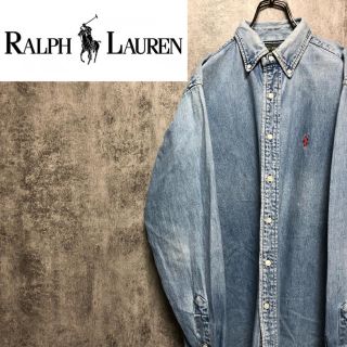 ラルフローレン(Ralph Lauren)の【激レア】ポロカントリー☆USA製ワンポイント刺繍ロゴデニムシャツ 90s(シャツ)