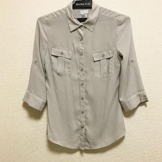 エイチアンドエム(H&M)のH&M エイチアンドエム　グレー　灰色　シンプル  シャツ　ブラウス(シャツ/ブラウス(長袖/七分))