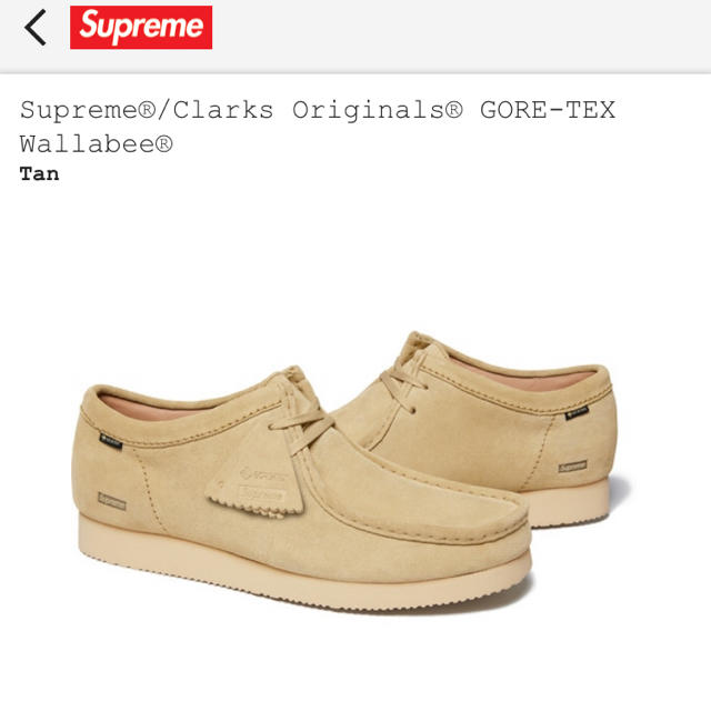 Supreme/Clarks  GORE-TEX Wallabee