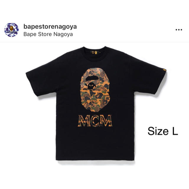 MCM × BAPE CAMO APE HEAD TEE  Tシャツ L新品未使用購入先