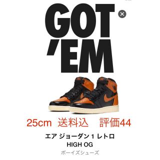 ナイキ(NIKE)のAIR JORDAN 1 SHATTERED BACKBOARD GS 25cm(スニーカー)