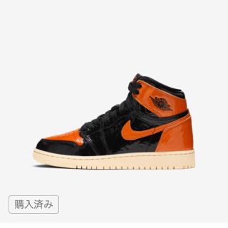 ナイキ(NIKE)の【AJ1 RETRO HIGH OG BLACK/ORANGE 24.0㎝】(スニーカー)