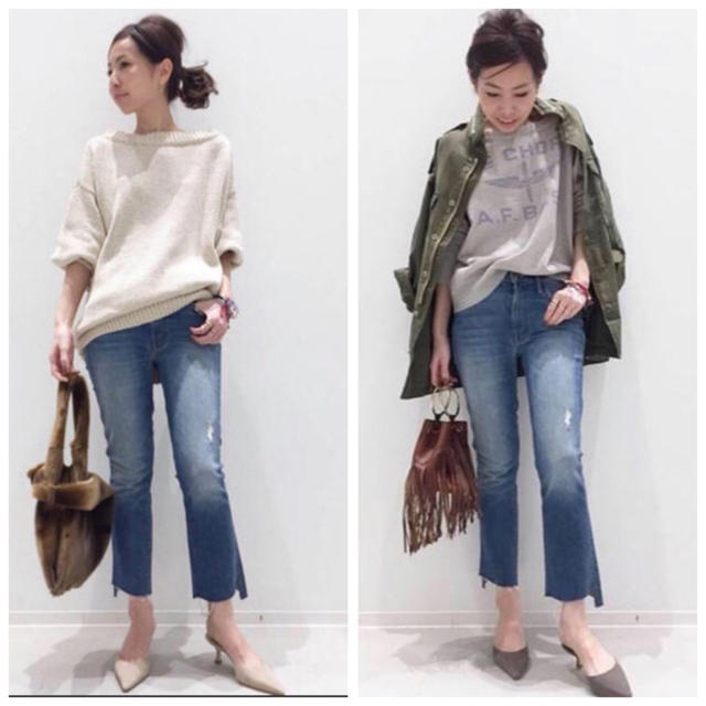 パンツアパルトモンMOTHER INSIDER CROP BLUE DENIM 27