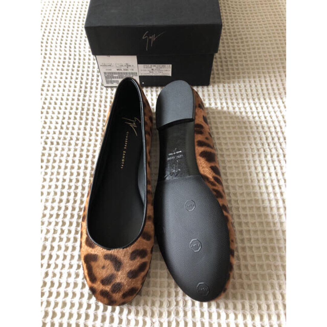 L'Appartement DEUXIEME CLASSE(アパルトモンドゥーズィエムクラス)のGIUSEPPE ZANOTTI LEOPARD BALLET SHOES 37 レディースの靴/シューズ(バレエシューズ)の商品写真