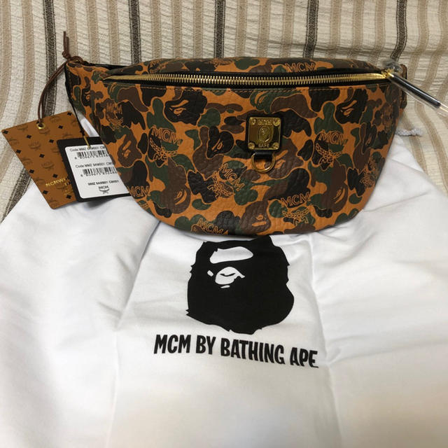 MCM X bape camp belt bag