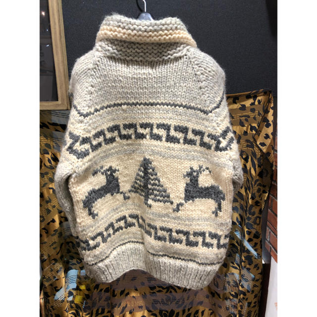 美品 ロングハウス カウチンセーター サイズ40 カナダ製 LONG HOUSE