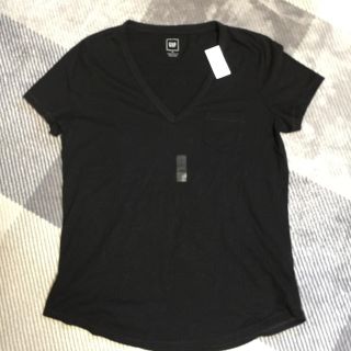 ギャップ(GAP)のGAP    タグ付き  Vネック黒Ｔシャツ(Tシャツ(半袖/袖なし))