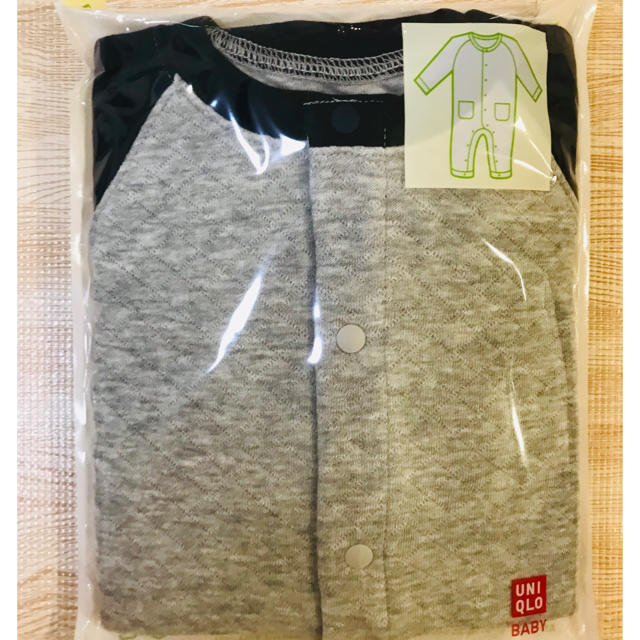 UNIQLO(ユニクロ)の新品 ユニクロ キルトカバーオール 70 2枚セット ロンパース 長袖 キッズ/ベビー/マタニティのベビー服(~85cm)(カバーオール)の商品写真