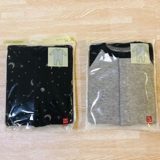 ユニクロ(UNIQLO)の新品 ユニクロ キルトカバーオール 70 2枚セット ロンパース 長袖(カバーオール)