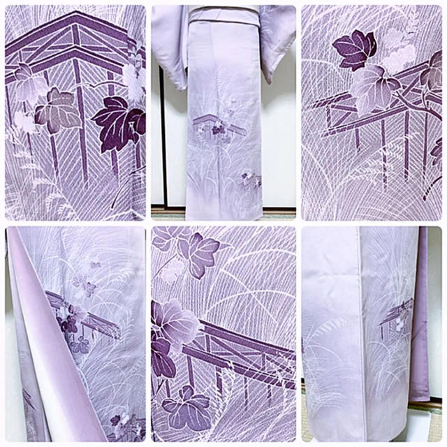 紫の蔦模様付下げ着物の通販 by LINLIN♡｜ラクマ 高品質格安