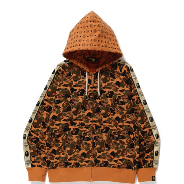 国内外の人気 A BATHING APE - bape mcm hoodie L パーカー