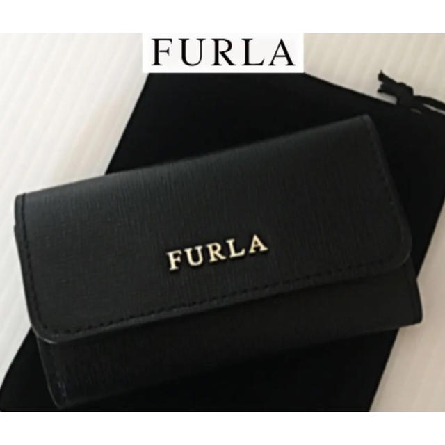 ★*゜Furla/フルラ⚫︎サフィアーノレザー6連キーケース✨ブラック