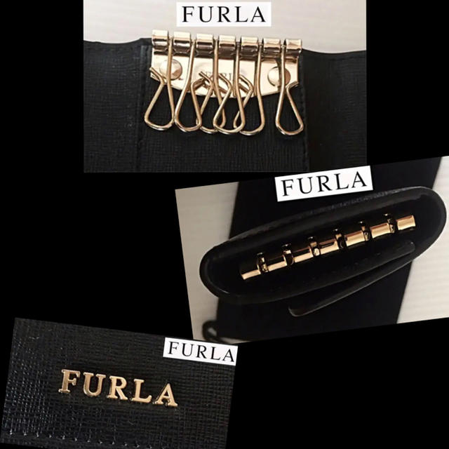 Furla(フルラ)の★*゜Furla/フルラ⚫︎サフィアーノレザー6連キーケース✨ブラック レディースのファッション小物(キーケース)の商品写真