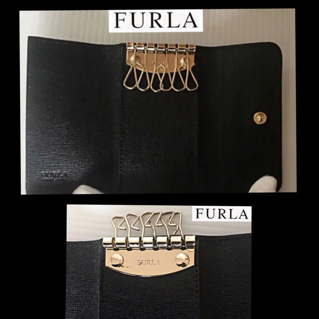 Furla(フルラ)の★*゜Furla/フルラ⚫︎サフィアーノレザー6連キーケース✨ブラック レディースのファッション小物(キーケース)の商品写真