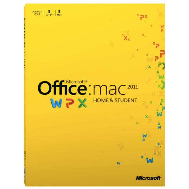 Microsoft(マイクロソフト)のOffice for Mac 2011 スマホ/家電/カメラのPC/タブレット(PC周辺機器)の商品写真