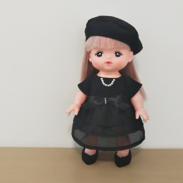 NO.62 黒 吊りスカート 単品 メルちゃん 服-