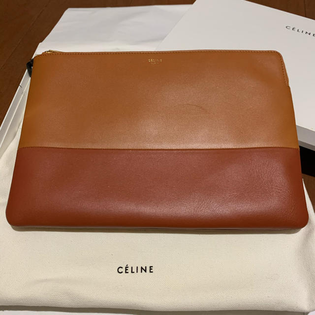 CELINE セリーヌ バイカラー クラッチ フィービー 高質 www.gold-and ...