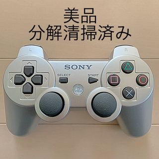 プレイステーション3(PlayStation3)の美品 SONY PS3 純正 コントローラー DUALSHOCK3 銀(家庭用ゲーム機本体)