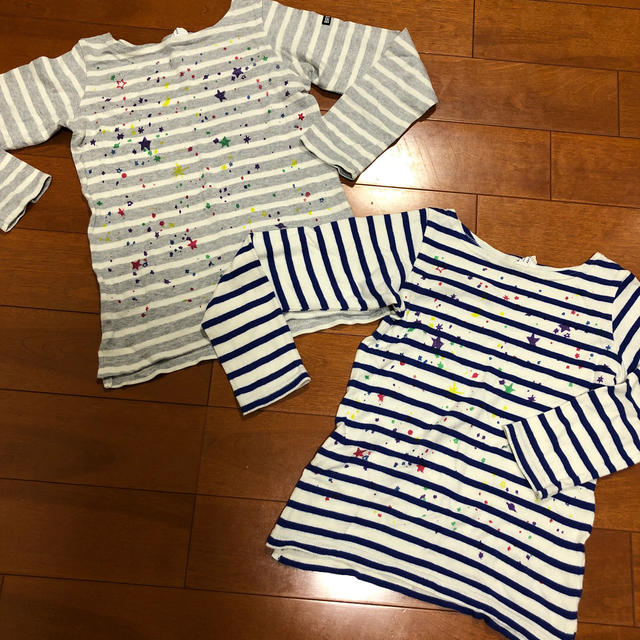 BREEZE(ブリーズ)のBREEZE ボーダーロンＴ 2点セット 130cm キッズ/ベビー/マタニティのキッズ服男の子用(90cm~)(Tシャツ/カットソー)の商品写真