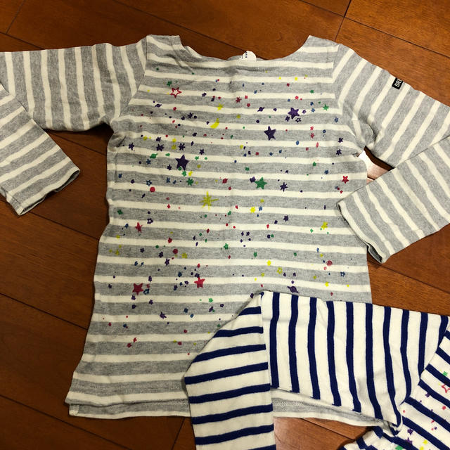 BREEZE(ブリーズ)のBREEZE ボーダーロンＴ 2点セット 130cm キッズ/ベビー/マタニティのキッズ服男の子用(90cm~)(Tシャツ/カットソー)の商品写真